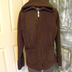 Women's Columbia Brown Hooded Full-Zip Fleece Jacket Size S